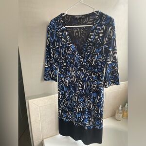 Blue and black dress